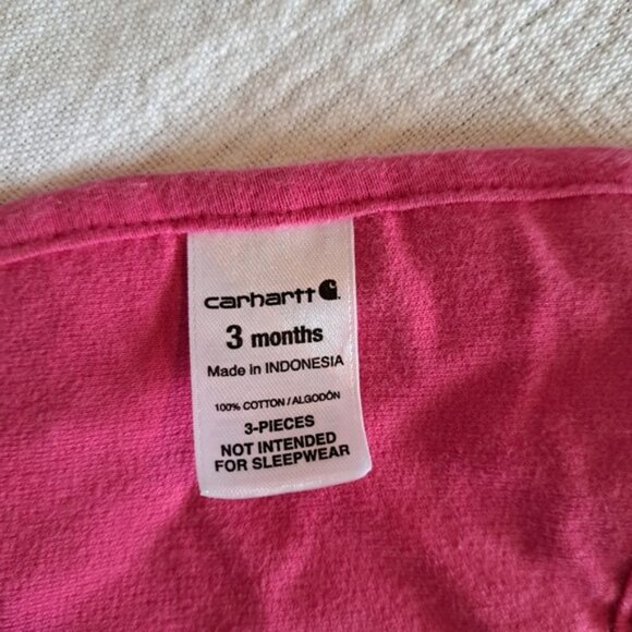 Carhartt girls bib, pink with camo - Picture 3 of 3